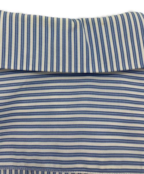 COMME des GARCONS SHIRT（コムデギャルソンシャツ）COMME des GARCONS SHIRT (コムデギャルソンシャツ) レース切り替えラウンドカラーシャツ ブルー サイズ:XSの古着・服飾アイテム