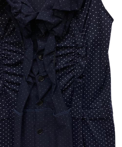 JUNYA WATANABE COMME des GARCONS（(ジュンヤワタナベ コムデギャルソン）JUNYA WATANABE COMME des GARCONS ((ジュンヤワタナベ コムデギャルソン) シャーリングワンピース ブラック サイズ:Ｓの古着・服飾アイテム