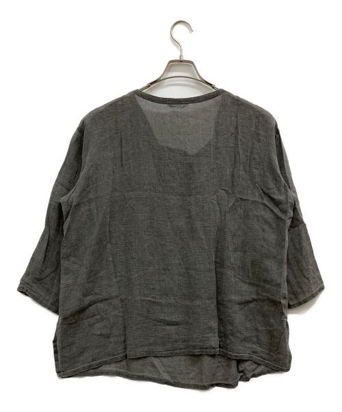 AFA（AFA）AFA (AFA) リネンブラウス グレー サイズ:Fの古着・服飾アイテム