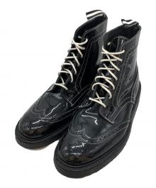 Tricker's×VANQUISH（トリッカーズ×ヴァンキッシュ）の古着「ウィングチップエナメルブーツ」｜ブラック