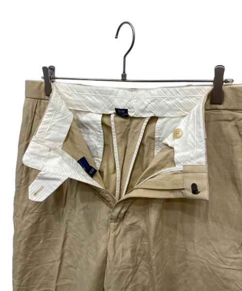 POLO RALPH LAUREN（ポロ・ラルフローレン）POLO RALPH LAUREN (ポロ・ラルフローレン) リネンシルク混トラウザーズパンツ ベージュ サイズ: W35×L32の古着・服飾アイテム