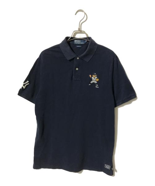 POLO RALPH LAUREN（ポロ・ラルフローレン）POLO RALPH LAUREN (ポロ・ラルフローレン) ヤンキース ポロベア ポロシャツ ネイビー サイズ:Mの古着・服飾アイテム