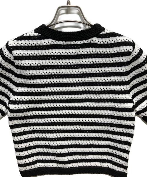 ANAYI（アナイ）ANAYI (アナイ) アイレットボーダー プルオーバー ブラック サイズ:38 未使用品の古着・服飾アイテム