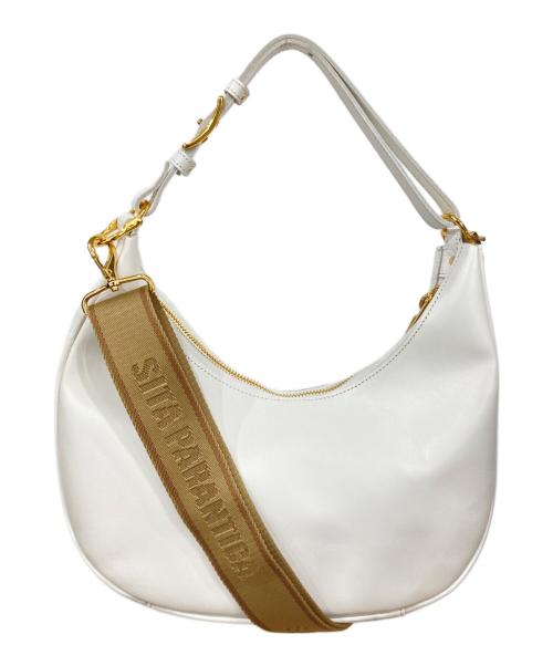 SITA PARANTICA（シータパランティカ）SITA PARANTICA (シータパランティカ) STRAP MOON バッグ ホワイトの古着・服飾アイテム