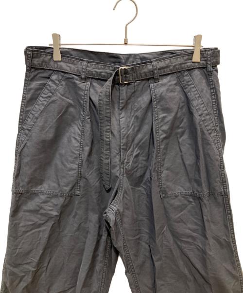 JOURNAL STANDARD（ジャーナルスタンダード）JOURNAL STANDARD (ジャーナルスタンダード) コットン リネン ベルテッド ワイド カット ベイカー パンツ チャコールグレー サイズ:Ⅼの古着・服飾アイテム