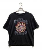 JOURNAL STANDARD relume×ROLLING STONESジャーナルスタンダード レリューム×ローリングストーンズ）の古着「別注 ヴィンテージ加工 プリントTシャツ」｜ブラック