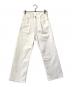 EVERYDAY I LIKE.（エヴリデイ アイ ライク）の古着「White Tuck Buggy Denim/デニムパンツ」｜ホワイト