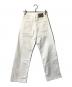 EVERYDAY I LIKE. (エヴリデイ アイ ライク) White Tuck Buggy Denim/デニムパンツ ホワイト サイズ:34：7000円