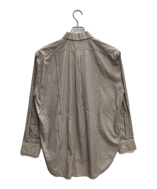 HEUGEN（ユーゲン）HEUGEN (ユーゲン) STEVEN ALAN (スティーブンアラン) Alan コットンポプリンストライプレギュラーカラーシャツ イエロー×パープル サイズ:size3の古着・服飾アイテム