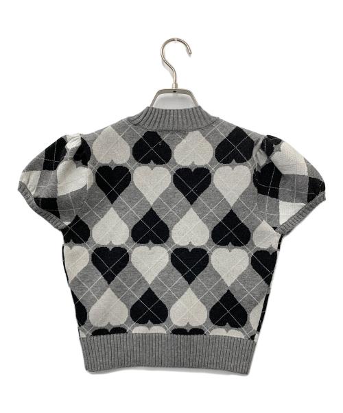 darich（ダーリッチ）Darich (ダーリッチ) アーガイルハートチェックニットセットアップ グレー サイズ:Freeの古着・服飾アイテム