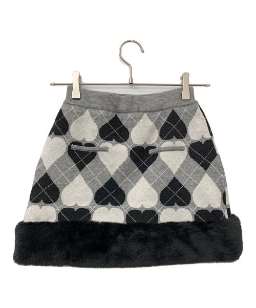 darich（ダーリッチ）Darich (ダーリッチ) アーガイルハートチェックニットセットアップ グレー サイズ:Freeの古着・服飾アイテム