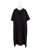 ne quittez pasヌキテパ）の古着「Cotton Voile Dot Hemla Dress」｜ブラック
