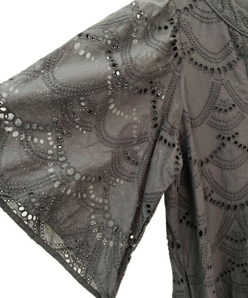 ne quittez pas（ヌキテパ）ne quittez pas (ヌキテパ) Cotton Voile Dot Hemla Dress ブラック サイズ:Mの古着・服飾アイテム