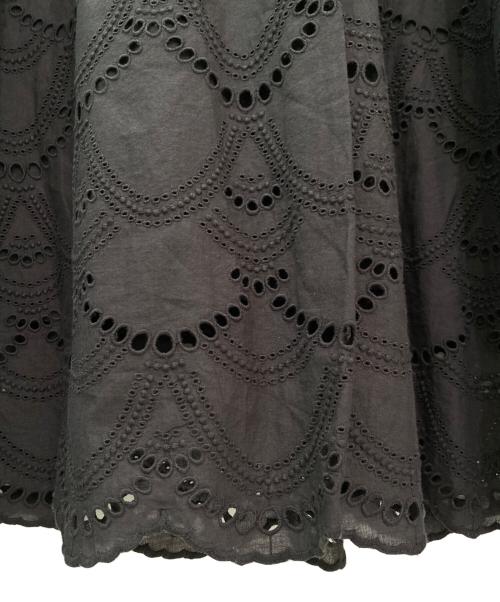 ne quittez pas（ヌキテパ）ne quittez pas (ヌキテパ) Cotton Voile Dot Hemla Dress ブラック サイズ:Mの古着・服飾アイテム