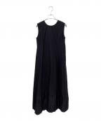 ne quittez pasヌキテパ）の古着「Cotton Organza & Poplin Sleeveless Balloon Dress」｜ブラック