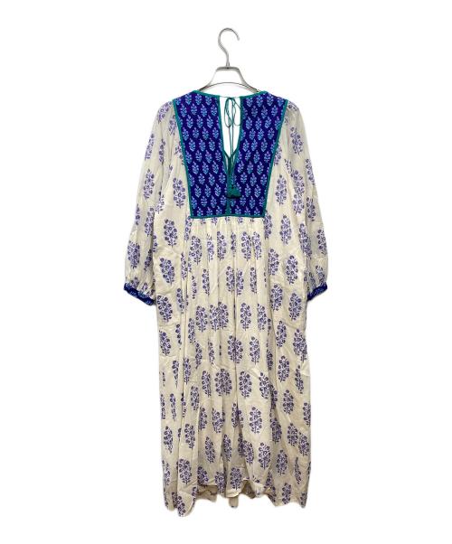 ne quittez pas（ヌキテパ）ne quittez pas (ヌキテパ) ワンピース　Cotton Voile Ethnic Combination Print Gather Dress エクリュ サイズ:Sの古着・服飾アイテム