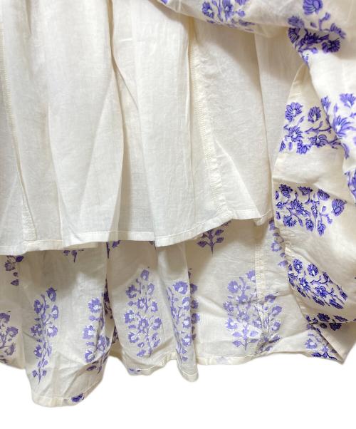 ne quittez pas（ヌキテパ）ne quittez pas (ヌキテパ) ワンピース　Cotton Voile Ethnic Combination Print Gather Dress エクリュ サイズ:Sの古着・服飾アイテム