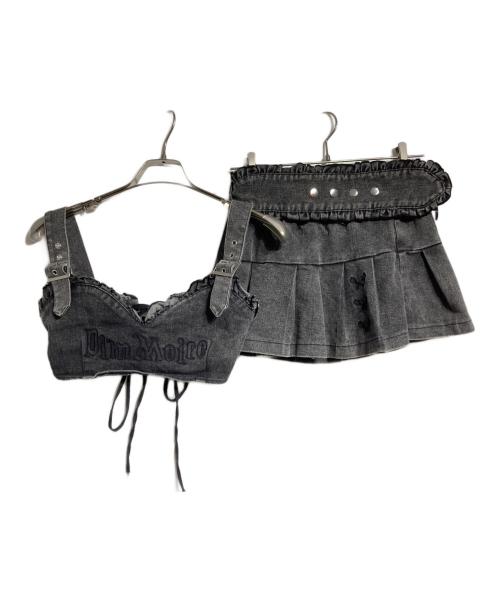 DimMoire（ディムモアール）dimmoire (ディムモアール) デニムビスチェ セットアップ グレー サイズ:Freeの古着・服飾アイテム