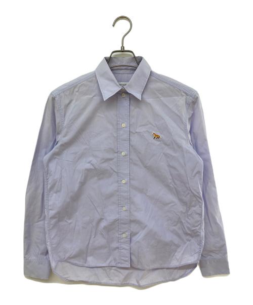 maison kitsune（メゾンキツネ）MAISON KITSUNE (メゾンキツネ) ワッペンシャツ ラベンダー サイズ:Sの古着・服飾アイテム