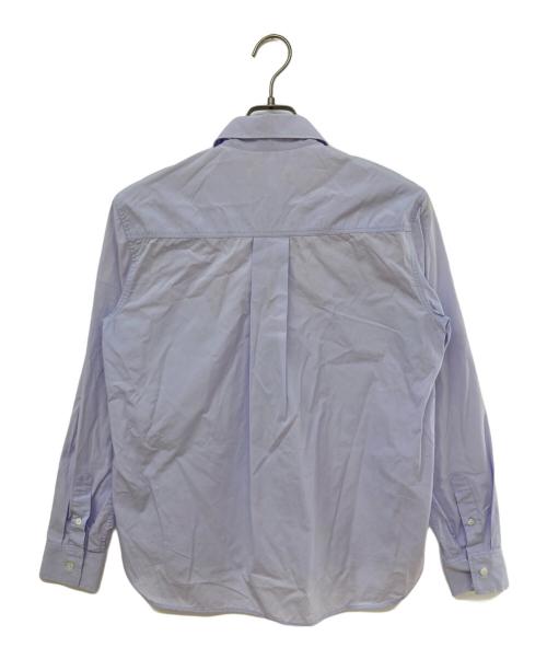 maison kitsune（メゾンキツネ）MAISON KITSUNE (メゾンキツネ) ワッペンシャツ ラベンダー サイズ:Sの古着・服飾アイテム