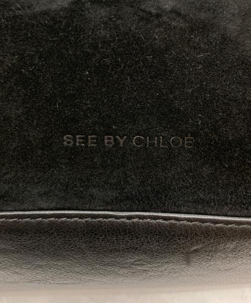 SEE BY CHLOE（シーバイクロエ）SEE BY CHLOE (シーバイクロエ) レザーショルダーバッグ ブラックの古着・服飾アイテム