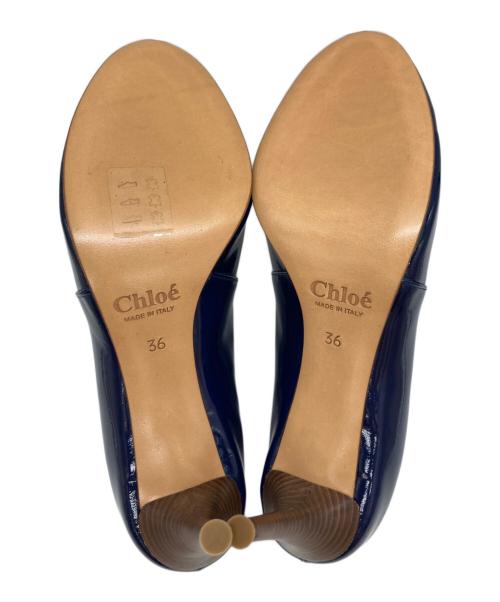 Chloe（クロエ）Chloe (クロエ) エナメルパンプス ブルー サイズ:36の古着・服飾アイテム