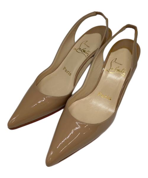 Christian Louboutin（クリスチャン・ルブタン）Christian Louboutin (クリスチャン・ルブタン) バックストラップパンプス ベージュ サイズ:22.5cmの古着・服飾アイテム