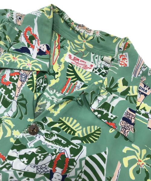 Sun Surf（サンサーフ）Sun Surf (サンサーフ) アロハシャツ/オープンカラーシャツ/半袖シャツ グリーン サイズ:Mの古着・服飾アイテム