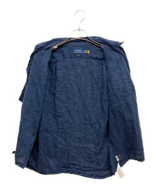 POLO RALPH LAUREN（ポロ・ラルフローレン）POLO RALPH LAUREN (ポロ・ラルフローレン) リネンシャツ ネイビー サイズ:Mの古着・服飾アイテム