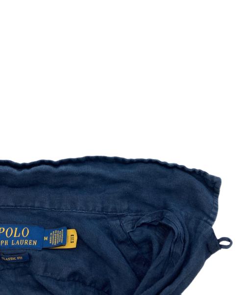 POLO RALPH LAUREN（ポロ・ラルフローレン）POLO RALPH LAUREN (ポロ・ラルフローレン) リネンシャツ ネイビー サイズ:Mの古着・服飾アイテム