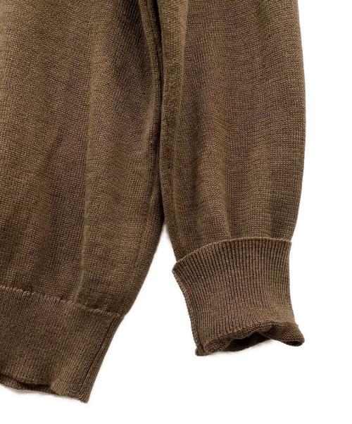 PAPAS（パパス）PAPAS (パパス) リネンニット ブラウン サイズ:Mの古着・服飾アイテム