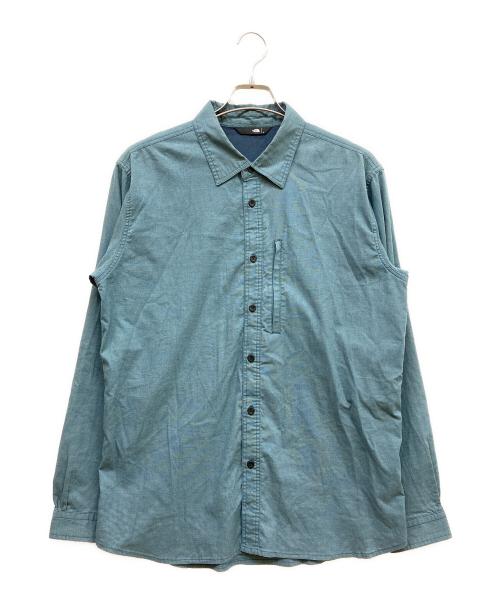 THE NORTH FACE（ザ ノース フェイス）THE NORTH FACE (ザ ノース フェイス) ロングスリーブスウェルムシャツ ブルー サイズ:SIZE Lの古着・服飾アイテム