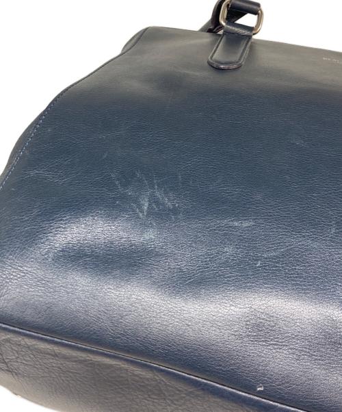 BLACK LABEL CRESTBRIDGE（ブラックレーベル クレストブリッジ）BLACK LABEL CRESTBRIDGE (ブラックレーベル クレストブリッジ) レザートートバッグ ネイビーの古着・服飾アイテム