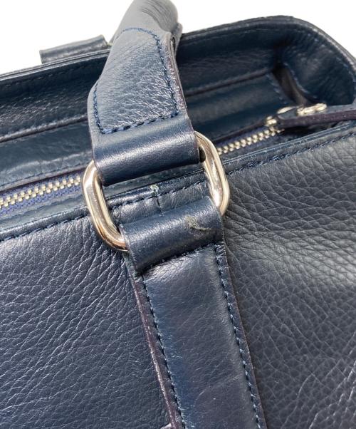 BLACK LABEL CRESTBRIDGE（ブラックレーベル クレストブリッジ）BLACK LABEL CRESTBRIDGE (ブラックレーベル クレストブリッジ) レザートートバッグ ネイビーの古着・服飾アイテム