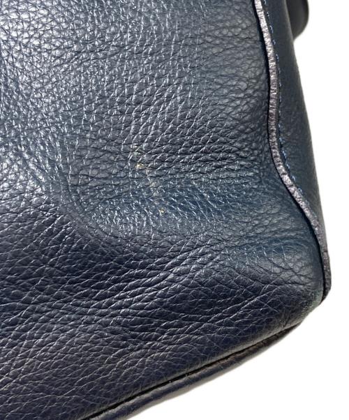 BLACK LABEL CRESTBRIDGE（ブラックレーベル クレストブリッジ）BLACK LABEL CRESTBRIDGE (ブラックレーベル クレストブリッジ) レザートートバッグ ネイビーの古着・服飾アイテム