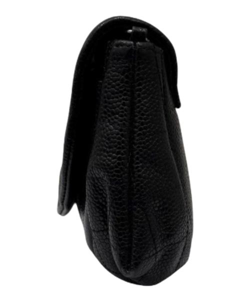 CHANEL（シャネル）CHANEL (シャネル) ココマーク ハーフムーン チェーンウォレット ブラックの古着・服飾アイテム