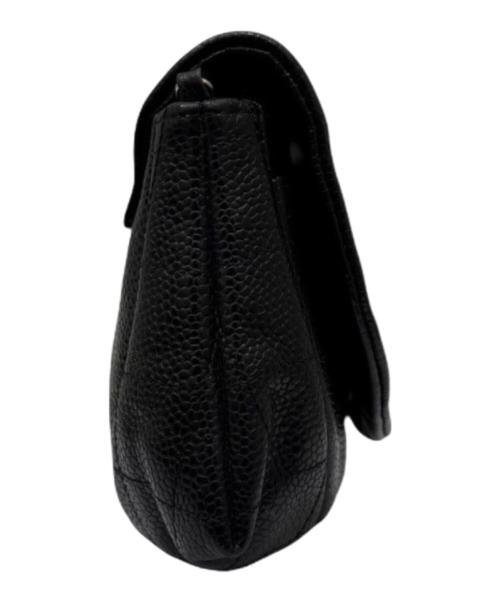 CHANEL（シャネル）CHANEL (シャネル) ココマーク ハーフムーン チェーンウォレット ブラックの古着・服飾アイテム