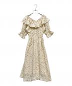 MISTREASSミストレアス）の古着「Heart Pattern Off Shoulder Frill Dress」｜アイボリー