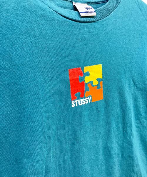 stussy（ステューシー）stussy (ステューシー) PUZZLE TEE グリーン サイズ:SIZE Mの古着・服飾アイテム