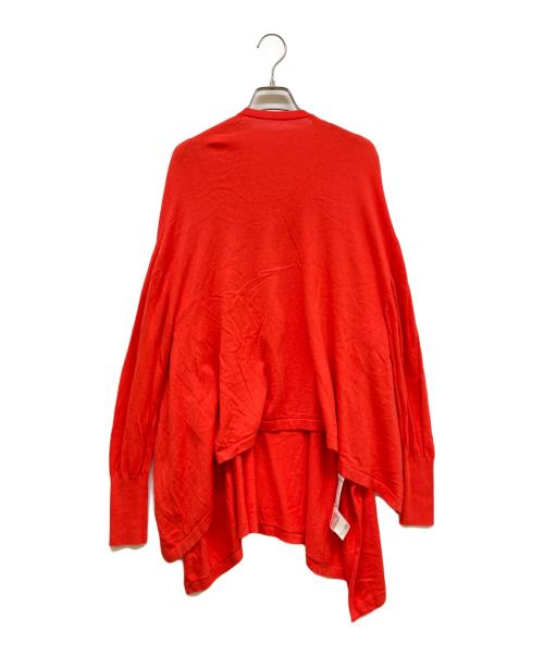 BEARDSLEY（ビアズリー）BEARDSLEY (ビアズリー) コットン シルク ニット ヒラヒラ カーディガン レッド サイズ:SIZE Freeの古着・服飾アイテム