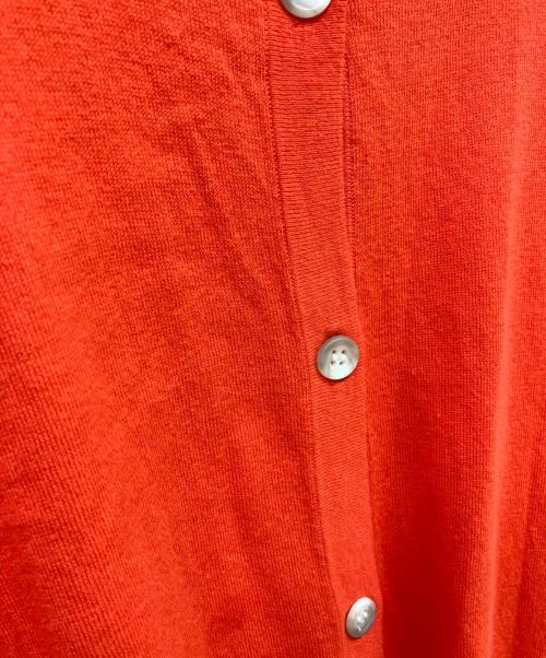 BEARDSLEY（ビアズリー）BEARDSLEY (ビアズリー) コットン シルク ニット ヒラヒラ カーディガン レッド サイズ:SIZE Freeの古着・服飾アイテム