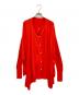 BEARDSLEY（ビアズリー）の古着「コットン シルク ニット ヒラヒラ カーディガン」｜レッド