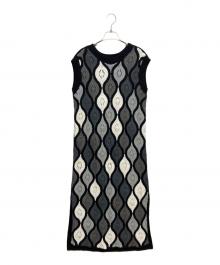 Ameri（アメリ）の古着「2WAY WAVE COASTER TIGHT KNIT DRESS」｜ブラック