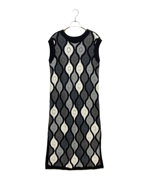 Ameri（アメリ）Ameri (アメリ) 2WAY WAVE COASTER TIGHT KNIT DRESS ブラック サイズ:Mの古着・服飾アイテム