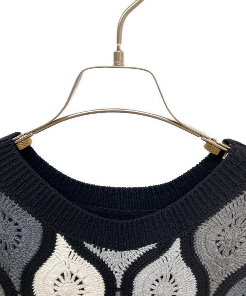 Ameri（アメリ）Ameri (アメリ) 2WAY WAVE COASTER TIGHT KNIT DRESS ブラック サイズ:Mの古着・服飾アイテム