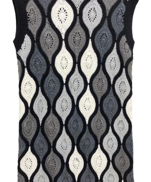 Ameri（アメリ）Ameri (アメリ) 2WAY WAVE COASTER TIGHT KNIT DRESS ブラック サイズ:Mの古着・服飾アイテム