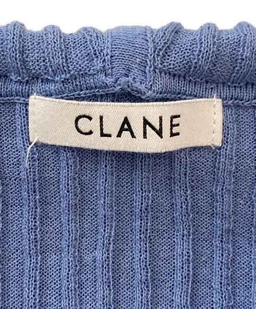 CLANE（クラネ）CLANE (クラネ) SHEER HOODED KNIT CARDIGAN ブルー サイズ:2の古着・服飾アイテム