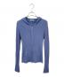 CLANE（クラネ）の古着「SHEER HOODED KNIT CARDIGAN」｜ブルー