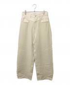 FEMMENT×STUDIOUSファモン×ステュディオス）の古着「別注stretch barrel leg pants」｜ベージュ