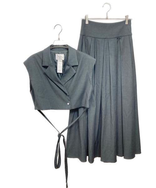 Ameri（アメリ）AMERI (アメリ) MANY WAY SHORT JACKET WITH SKIRT グレー サイズ:Mの古着・服飾アイテム
